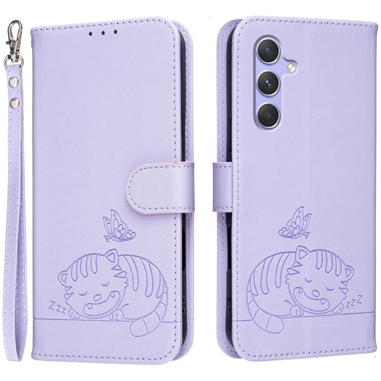 Custodia in ecopelle con cinturino e protezione RFID per Galaxy A54 e A14 5G