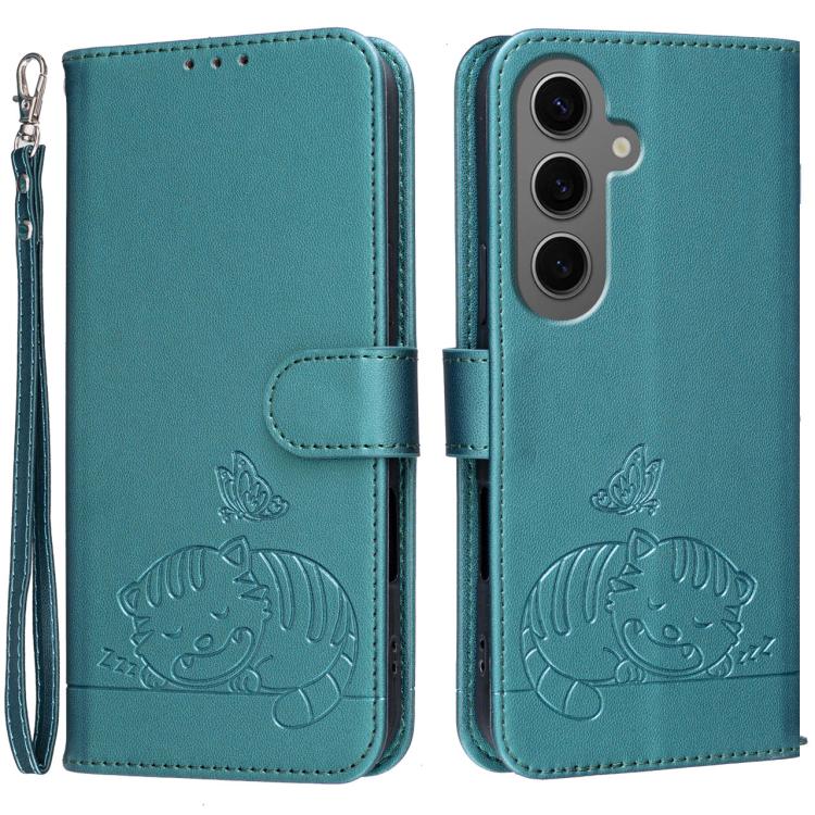 Custodia in ecopelle con cinturino e protezione RFID per Galaxy S24 FE, Ultra e