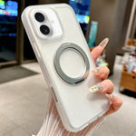 Custodia magnetica ibrida TPU PC con supporto girevole per iPhone