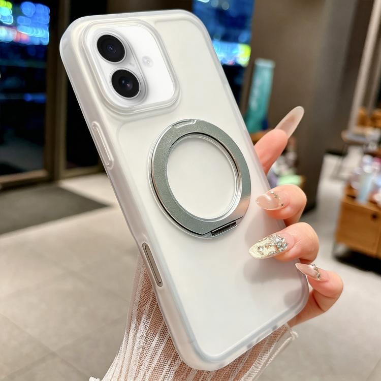 Custodia magnetica ibrida TPU PC con supporto girevole per iPhone