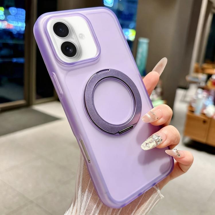 Custodia magnetica ibrida TPU PC con supporto girevole per iPhone
