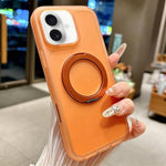Custodia magnetica ibrida TPU PC con supporto girevole per iPhone