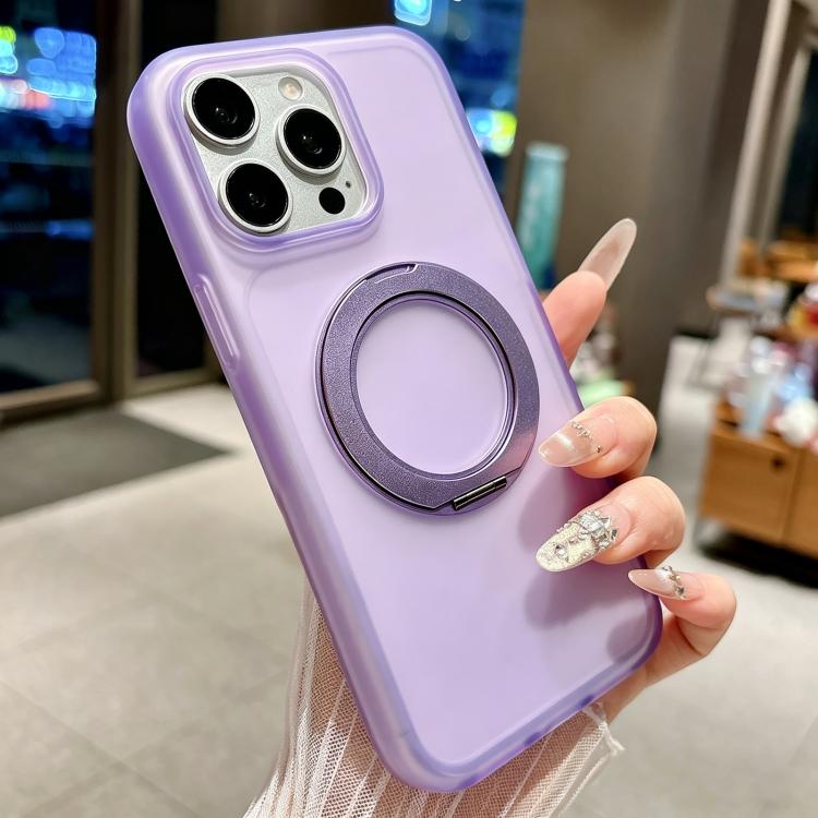 Custodia magnetica ibrida TPU PC con supporto girevole per iPhone