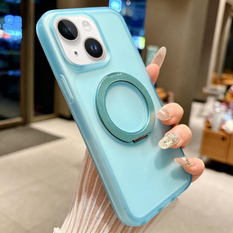 Custodia magnetica ibrida TPU PC con supporto girevole per iPhone