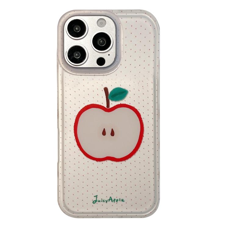 Custodia TPU nera satinata a pois per iPhone 15 Pro Max