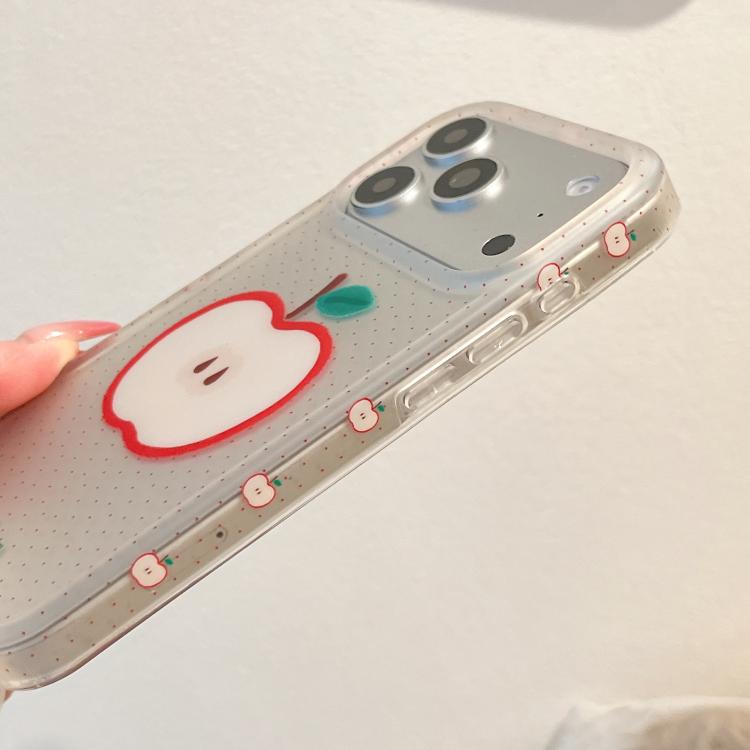 Custodia TPU nera satinata a pois per iPhone 15 Pro Max