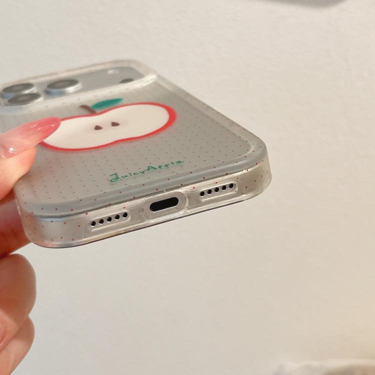 Custodia TPU nera satinata a pois per iPhone 15 Pro Max