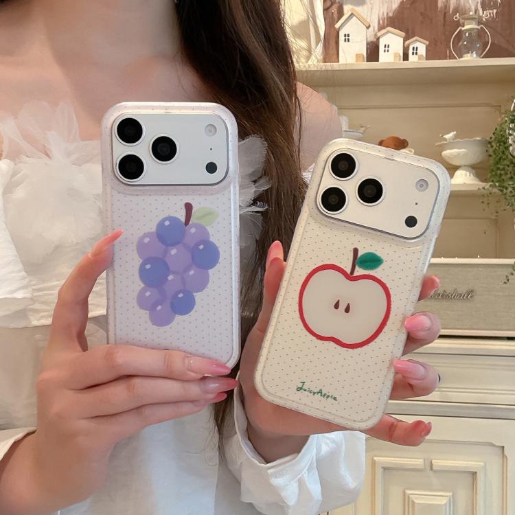Custodia TPU nera satinata a pois per iPhone 15 Pro Max