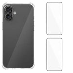 Custodia TPU trasparente con pellicole per iPhone 17 e 16