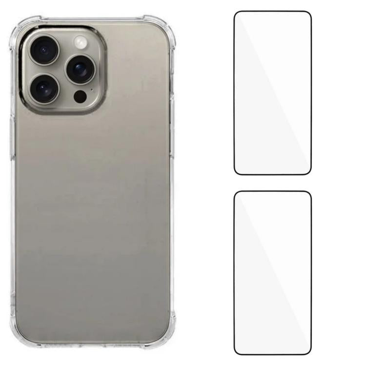Custodia TPU trasparente con pellicole per iPhone 17 e 16