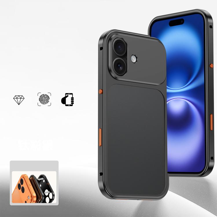 Custodia con fibbia a molla e telaio in metallo per iPhone