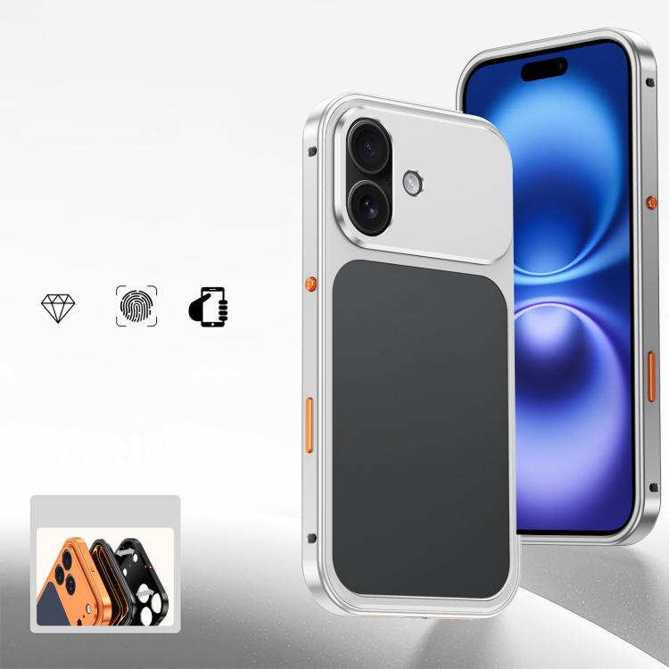 Custodia con fibbia a molla e telaio in metallo per iPhone