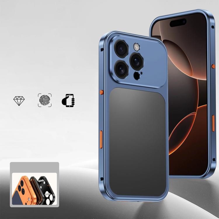 Custodia con fibbia a molla e telaio in metallo per iPhone