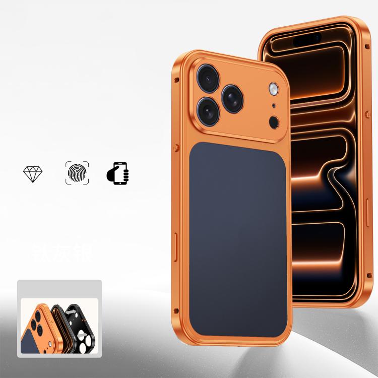 Custodia con fibbia a molla e telaio in metallo per iPhone