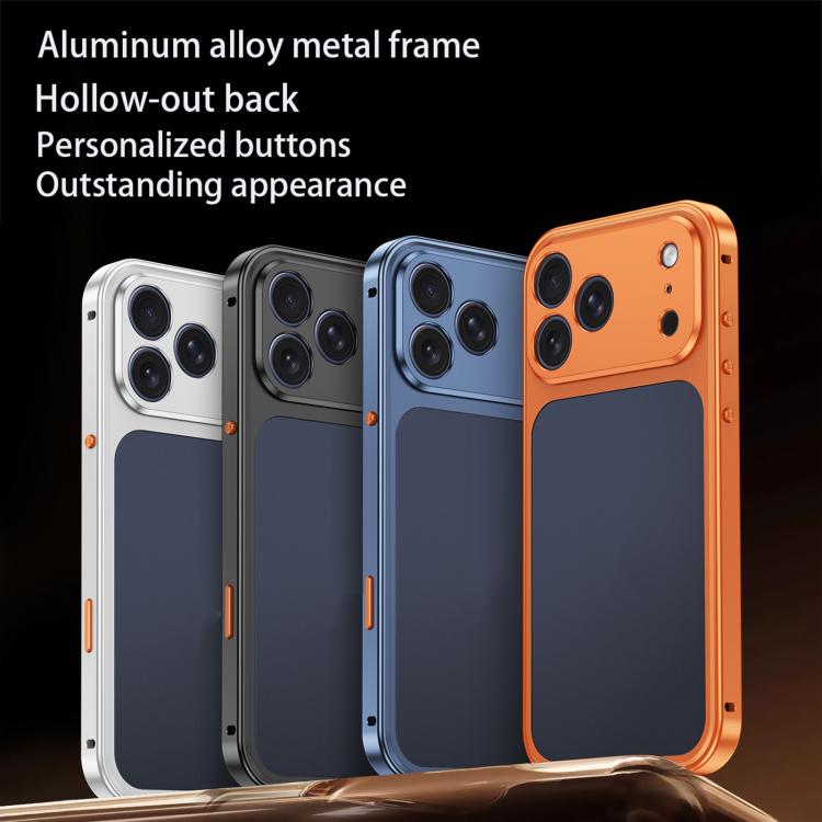 Custodia con fibbia a molla e telaio in metallo per iPhone