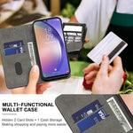 Custodia per telefono in ecopelle con effetto cristallo., For Galaxy A35 5G