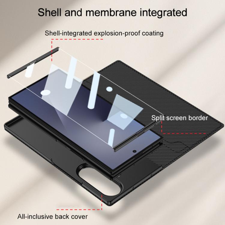Custodia a libro con supporto per Galaxy Z TriFold Carbon Fiber