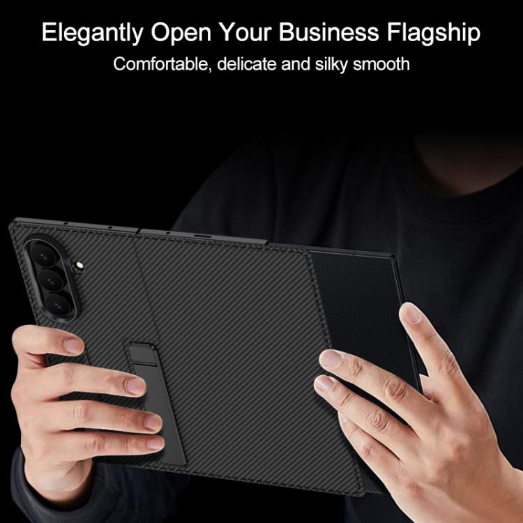 Custodia a libro con supporto per Galaxy Z TriFold Carbon Fiber