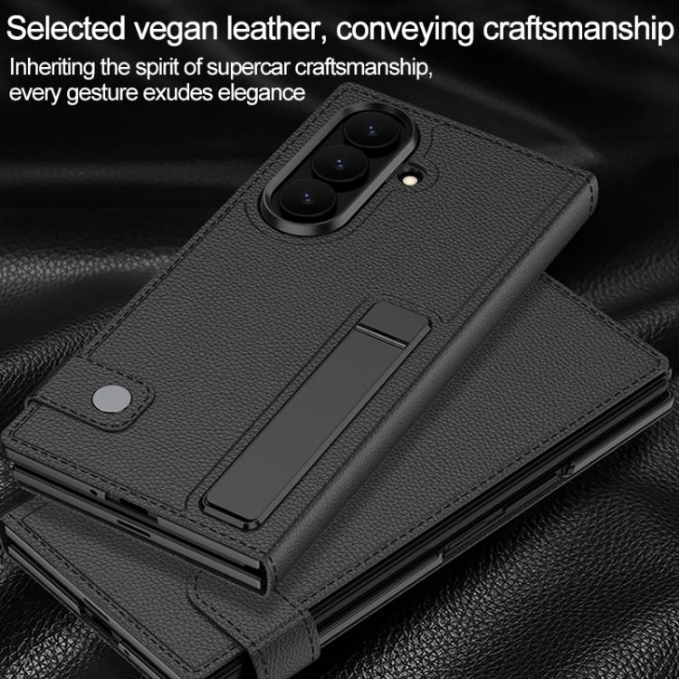 Custodia a libro con supporto per Galaxy Z TriFold Carbon Fiber