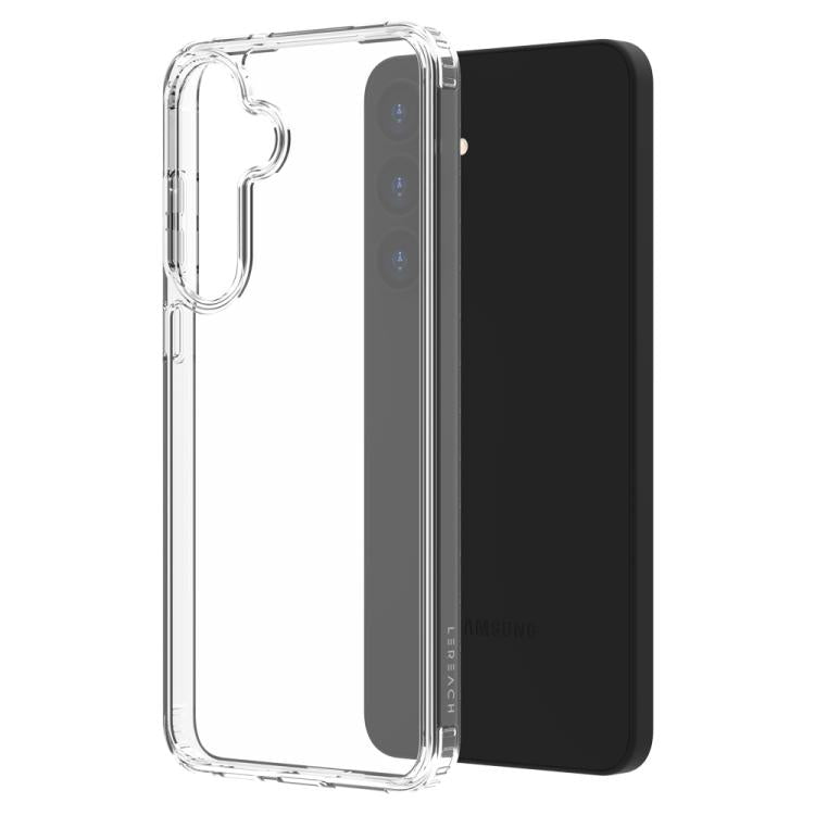 Custodia antiurto LeReach TOC Clear in TPU e acrilico per Galaxy S25 FE, S25+
