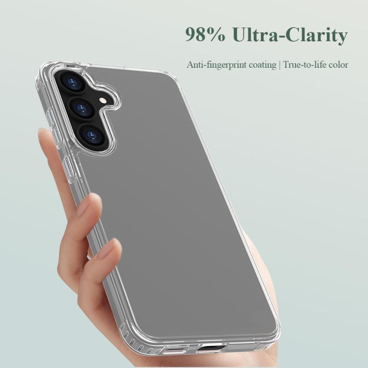 Custodia antiurto LeReach TOC Clear in TPU e acrilico per Galaxy S25 FE, S25+