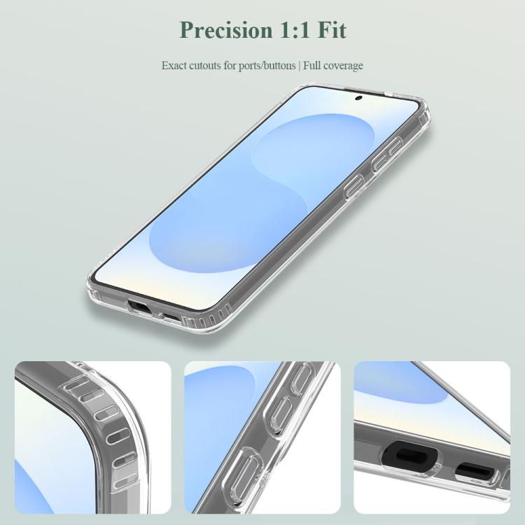 Custodia antiurto LeReach TOC Clear in TPU e acrilico per Galaxy S25 FE, S25+