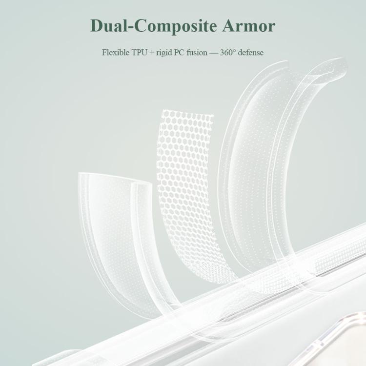 Custodia antiurto LeReach TOC Clear Series doppio composito per Galaxy S26+, S26