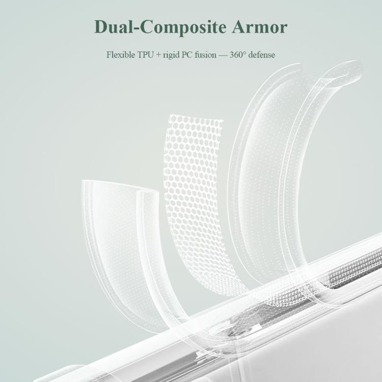 Custodia antiurto LeReach TOC Clear Series doppio composito per Galaxy Z Flip6