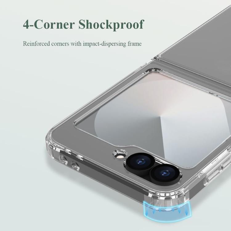 Custodia antiurto LeReach TOC Clear Series doppio composito per Galaxy Z Flip6