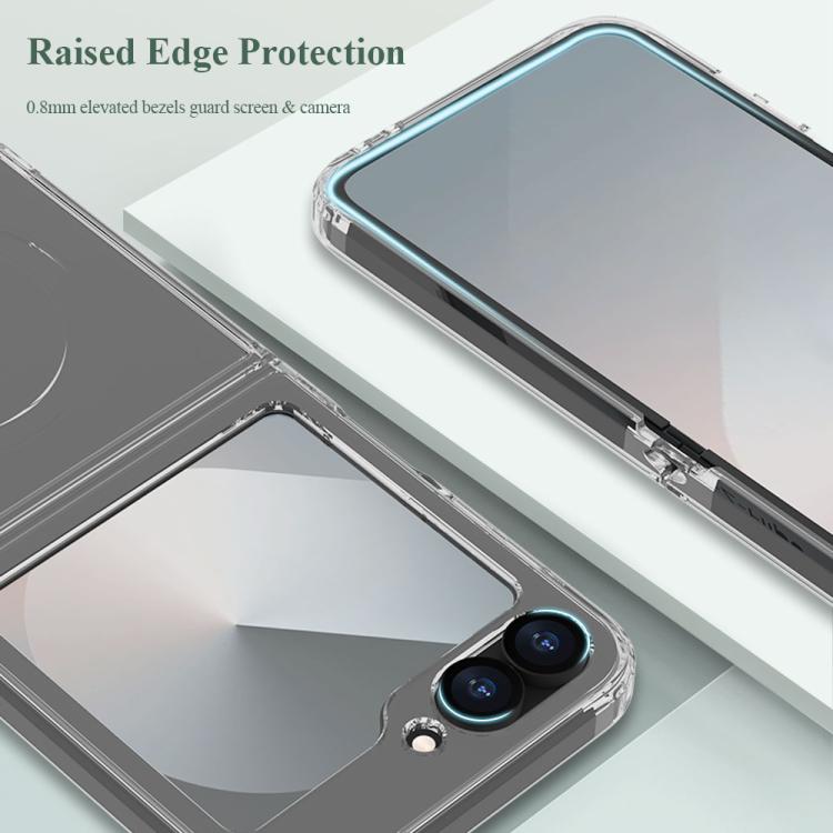 Custodia antiurto LeReach TOC Clear Series doppio composito per Galaxy Z Flip6