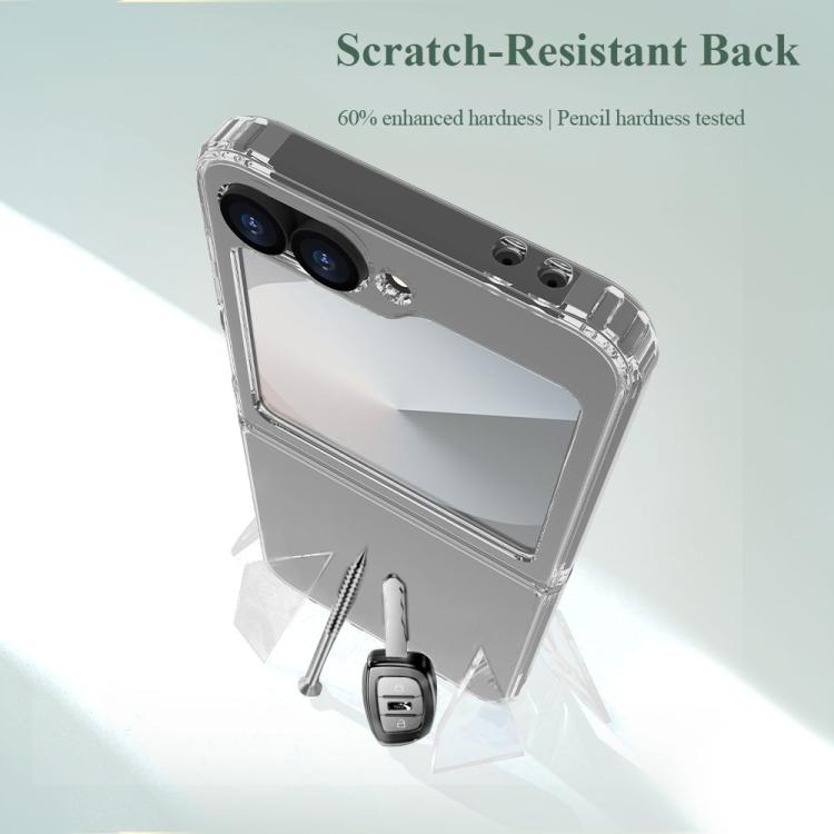 Custodia antiurto LeReach TOC Clear Series doppio composito per Galaxy Z Flip6