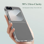 Custodia antiurto LeReach TOC Clear Series doppio composito per Galaxy Z Flip6