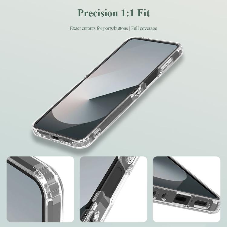 Custodia antiurto LeReach TOC Clear Series doppio composito per Galaxy Z Flip6