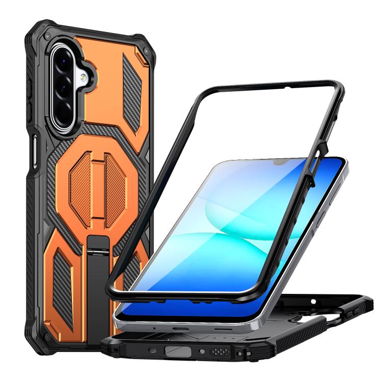 Custodia antiurto con supporto metallico nascosto per Galaxy A57 e A16/A17/A26