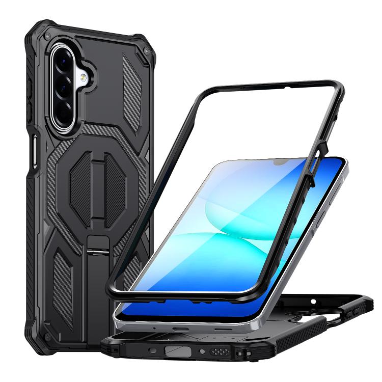 Custodia antiurto con supporto metallico nascosto per Galaxy A57 e A16/A17/A26