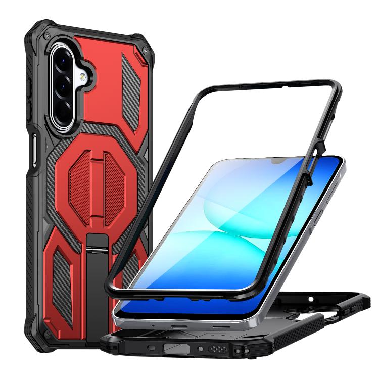 Custodia antiurto con supporto metallico nascosto per Galaxy A57 e A16/A17/A26