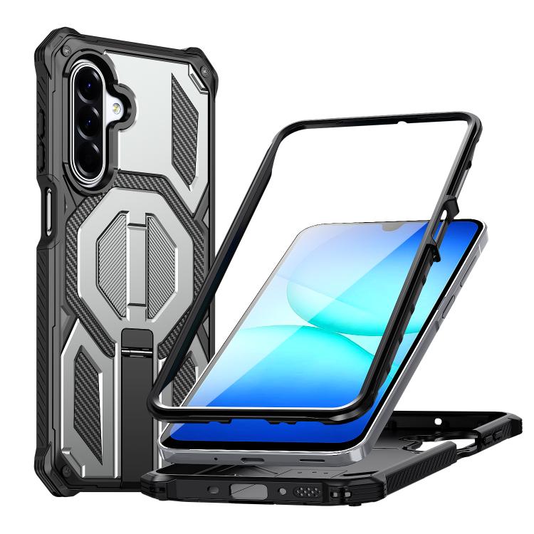 Custodia antiurto con supporto metallico nascosto per Galaxy A57 e A16/A17/A26