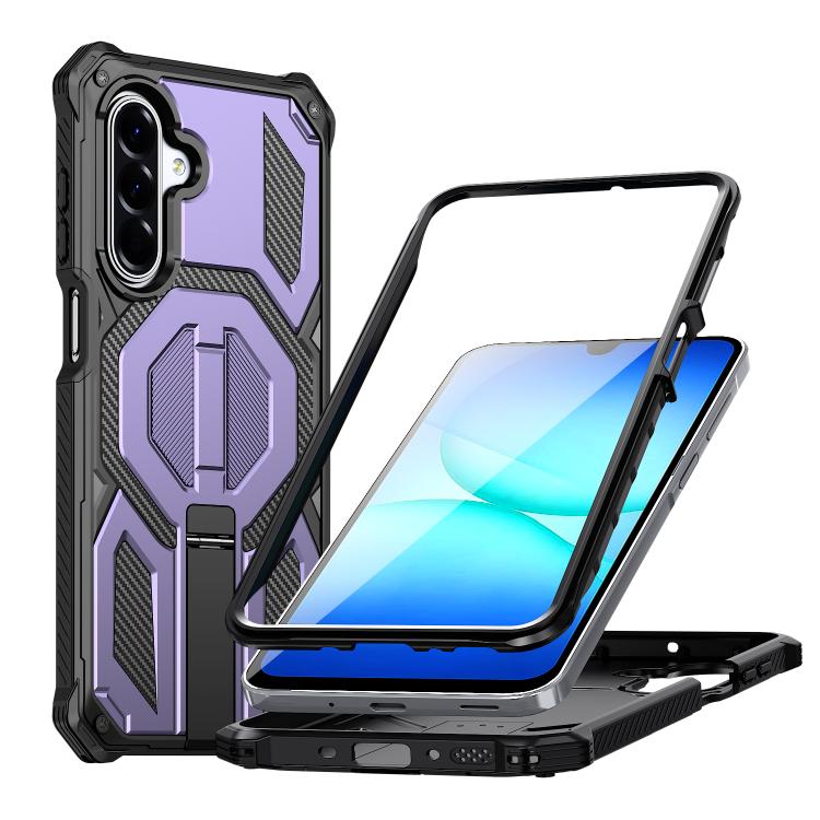 Custodia antiurto con supporto metallico nascosto per Galaxy A57 e A16/A17/A26
