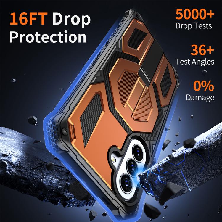 Custodia antiurto con supporto metallico nascosto per Galaxy A57 e A16/A17/A26