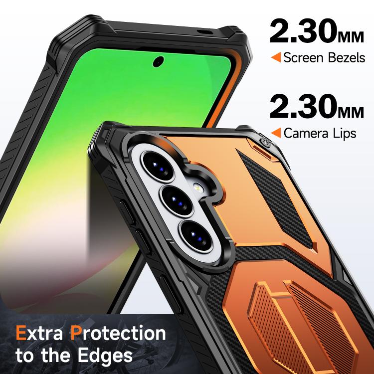 Custodia antiurto con supporto metallico nascosto per Galaxy A57 e A16/A17/A26