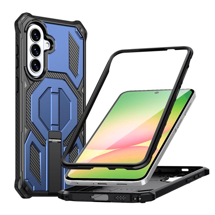 Custodia antiurto con supporto metallico nascosto per Galaxy A57 e A16/A17/A26