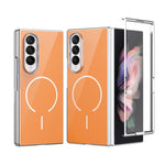 Custodia magnetica integrata in vetro antigraffio per Galaxy Z Fold5, Fold4 e