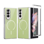 Custodia magnetica integrata in vetro antigraffio per Galaxy Z Fold5, Fold4 e