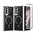 Custodia magnetica integrata in vetro antigraffio per Galaxy Z Fold5, Fold4 e
