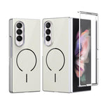 Custodia magnetica integrata in vetro antigraffio per Galaxy Z Fold5, Fold4 e