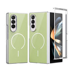 Custodia magnetica integrata in vetro antigraffio per Galaxy Z Fold5, Fold4 e
