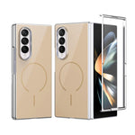 Custodia magnetica integrata in vetro antigraffio per Galaxy Z Fold5, Fold4 e