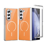 Custodia magnetica integrata in vetro antigraffio per Galaxy Z Fold5, Fold4 e