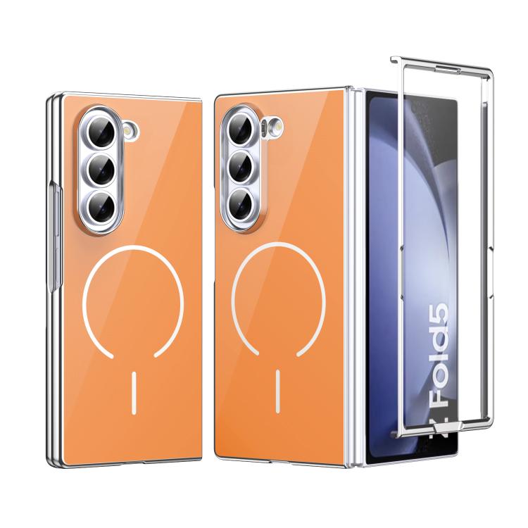 Custodia magnetica integrata in vetro antigraffio per Galaxy Z Fold5, Fold4 e