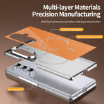 Custodia magnetica integrata in vetro antigraffio per Galaxy Z Fold5, Fold4 e